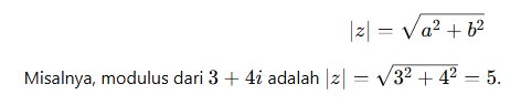contoh Modulus Bilangan Kompleks