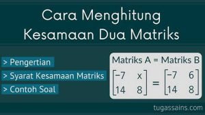 Cara Menghitung Kesamaan Dua Matriks