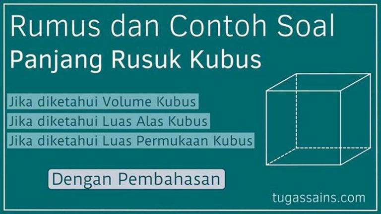 Rumus Dan Contoh Soal Panjang Rusuk Kubus | Tugassains Com