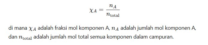 Rumus Fraksi Mol