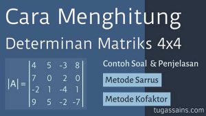 Cara Menghitung Determinan Matriks 4x4