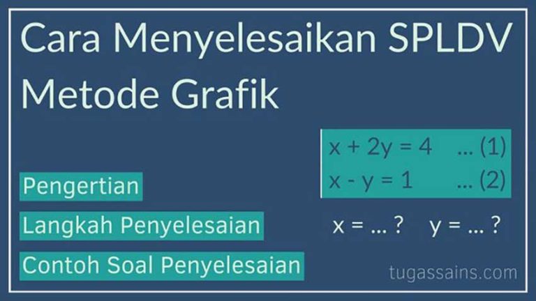 Cara Menyelesaikan SPLDV Metode Grafik | Tugassains Com