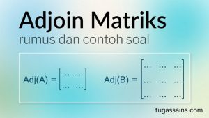 Rumus Adjoin Matriks dan Contoh Soal