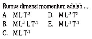 Rumus Dimensi Momentum