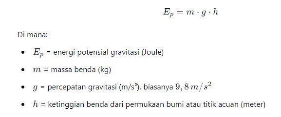 Rumus energi potensial gravitasi