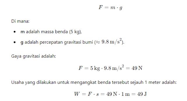 rumus Gaya gravitasi