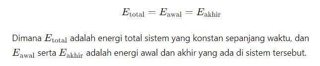 Rumus umum hukum kekekalan energi