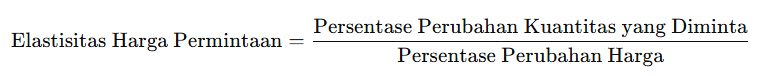 rumus Elastisitas Harga Permintaan