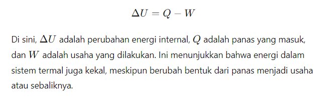 rumus Sistem Termodinamika